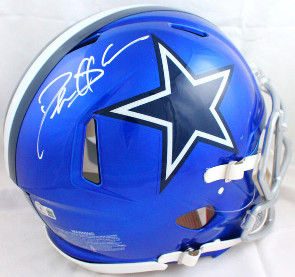 Deion Sanders Autographed Dallas Cowboys F/S Flash Speed Authentic Helmet-Beckett W Hologram *White Image 1