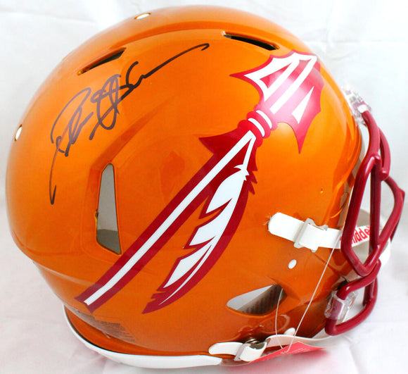 Deion Sanders Autographed FSU Seminoles F/S Flash Speed Authentic Helmet-Beckett W Hologram *Black Image 1