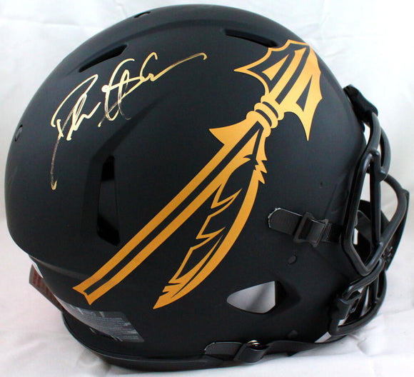 Deion Sanders Autographed FSU Seminoles F/S Eclipse Speed Authentic Helmet-Beckett W Hologram *Gold Image 1