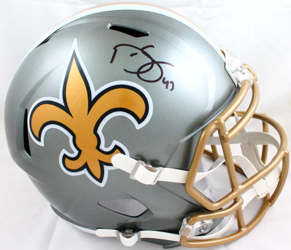Darren Sproles Autographed New Orleans Saints F/S Flash Speed Helmet-Beckett W Hologram *Black Image 1