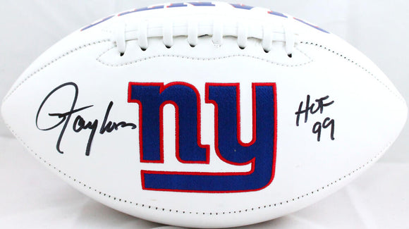 Lawrence Taylor Autographed New York Giants Logo Football W/ HOF- JSA W Auth Image 1
