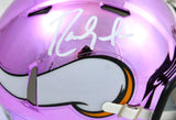 Randy Moss Autographed Minnesota Vikings Chrome Speed Mini Helmet-Beckett W Hologram *White Image 2