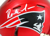 Randy Moss Autographed Patriots Flash Speed Mini Helmet-Beckett W Hologram *White Image 2
