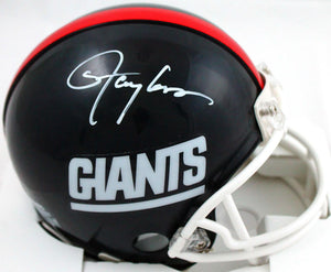 Lawrence Taylor Autographed NY Giants 81-99 TB Mini Helmet-Beckett W Hologram *White Image 1
