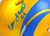 Cam Akers Autographed Los Angeles Rams Flash Speed Mini Helmet-Beckett W Hologram *Blue Image 2