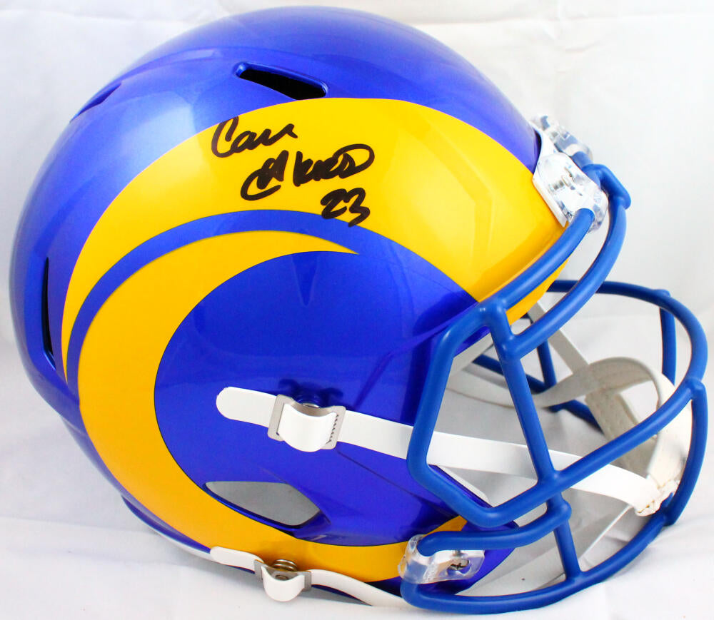 Los Angeles Rams Cam Akers Signed Full Size Replica Flash Helmet