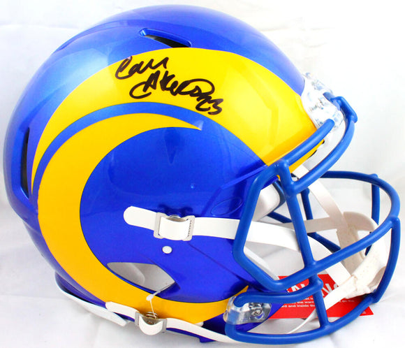 Cam Akers Autographed Los Angeles Rams F/S 2020 Speed Authentic Helmet-Beckett W Hologram *Black Image 1