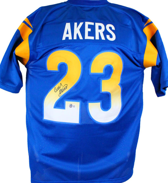 Cam Akers Autographed Blue Pro Style Jersey-Beckett W Hologram Black at  's Sports Collectibles Store