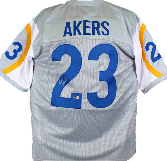 Cam Akers Autographed Grey Pro Style Jersey-Beckett W Hologram *Silver Image 1