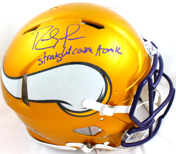 Randy Moss Autographed Vikings F/S Flash Speed Authentic Helmet w/Insc.-Beckett W Hologram *Purple Image 1