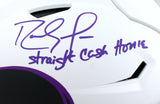 Randy Moss Autographed Vikings F/S Lunar SpeedFlex Helmet W/SCH-Beckett W Hologram *Purple Image 2