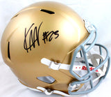 Kyren Williams Autographed Notre Dame Riddell F/S Speed Helmet-Beckett W Hologram *Black Image 1