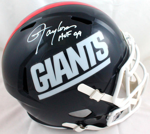 Lawrence Taylor Signed NY Giants 81-99 TB F/S Speed Helmet w/HOF-JSA W *White Image 1