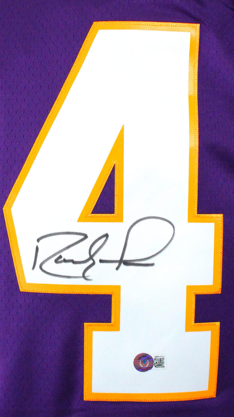 Randy Moss Signed Vikings Mitchell&Ness Player Metal Legacy Jersey