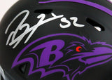 Ray Lewis Autographed Baltimore Ravens Eclipse Speed Mini Helmet-Beckett W Hologram*Silver Image 2