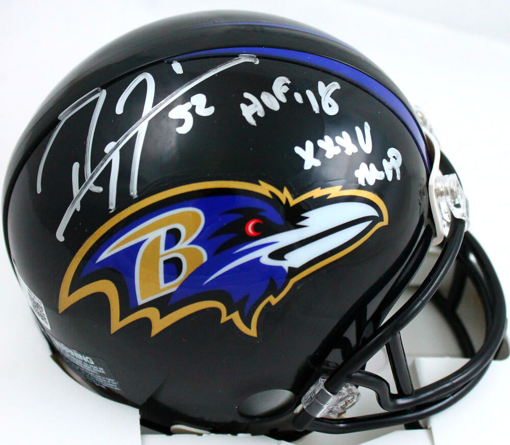 Ray Lewis Baltimore Ravens Autographed Riddell VSR4 Mini Helmet