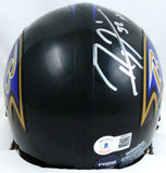 Ray Lewis Autographed Baltimore Ravens Mini Helmet w/2 insc.-Beckett W Hologram *Silver Image 3