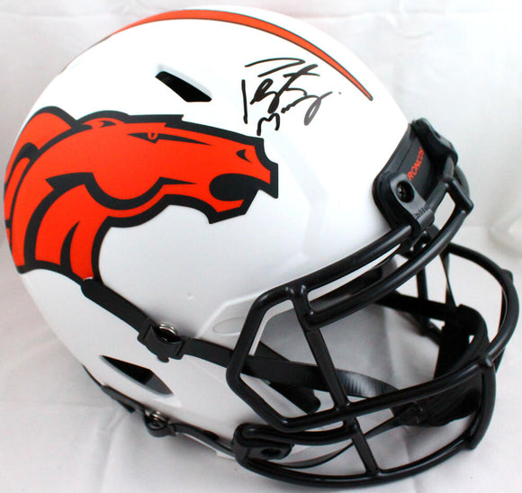 Peyton Manning Signed Broncos Lunar Speed Authentic F/S Helmet- Fanatics *Black Image 1