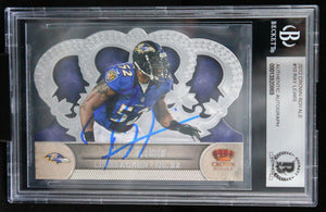 2012 Crown Royale #10 Ray Lewis Baltimore Ravens Autograph Beckett Authenticated  Image 1