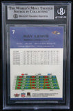 2002 Fleer Tradition #7 Ray Lewis Auto Baltimore Ravens Autograph Beckett Auth Image 2