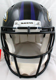 Ray Lewis Autographed Baltimore Ravens F/S Speed Authentic Helmet w/HOF-Beckett W Hologram *Silver Image 4