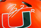 Ray Lewis Autographed Miami Hurricanes F/S Riddell Flash Speed Authentic Helmet-Beckett W Hologram *White Image 2