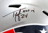 Ty Law Autographed New England Patriots F/S Speed Helmet w/3 Insc.-Beckett W Hologram *Black Image 3