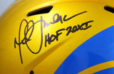 Marshall Faulk Autographed Rams F/S Flash Speed Helmet w/3 Insc.-Beckett W Hologram *Black Image 2