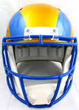 Marshall Faulk Autographed Rams F/S Flash Speed Helmet w/3 Insc.-Beckett W Hologram *Black Image 4