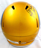 Marshall Faulk Autographed Rams F/S Flash Speed Helmet w/3 Insc.-Beckett W Hologram *Black Image 5