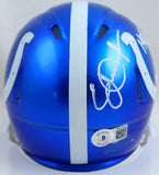 Eric Dickerson Autographed Indianapolis Colts Flash Speed Mini Helmet W/ HOF- Beckett W Hologram *White Image 4