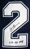 Larry Brown Autographed Blue Pro Style Jersey W/ SB MVP- JSA W *Black Image 2