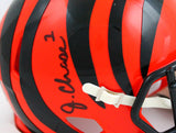 Ja'Marr Chase Autographed Cincinnati Bengals Speed Mini Helmet-Beckett W Hologram *Black Image 2