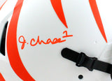 Ja'Marr Chase Autographed Cincinnati Bengals Lunar F/S Speed Authentic Helmet -Beckett W Hologram *Orange Image 2