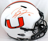 Ray Lewis Autographed Miami Hurricanes F/S Riddell Lunar Speed Authentic Helmet-Beckett W Hologram *Orange Image 1