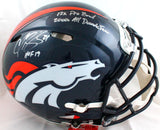 Champ Bailey Autographed Denver Broncos F/S Speed Authentic Helmet w/3 Insc.-Beckett W Hologram *Silver Image 1