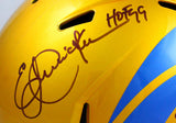 Eric Dickerson Autographed Los Angeles Rams Flash Speed F/S Helmet w/2 Insc.-Beckett W Hologram *Black Image 6