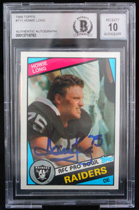 1984 Topps #111 Howie Long Auto Oakland Raiders BAS Autograph 10  Image 1