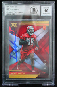2019 Panini XR Red #150 Devin White Auto Tampa Bay Buccaneers BAS Autograph 10  Image 1
