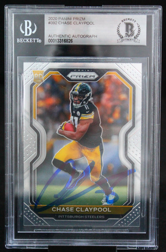 2020 Panini Prizm #392 Chase Claypool Pittsburgh Steelers Autograph Beckett Auth Image 1