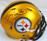 Hines Ward Autographed Pittsburgh Steelers Flash Speed Mini Helmet-Beckett W Hologram *Black Image 1
