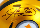 Hines Ward Autographed Pittsburgh Steelers Flash Speed Mini Helmet-Beckett W Hologram *Black Image 2