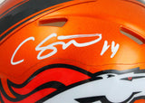 Courtland Sutton Autographed Denver Broncos Flash Speed Mini Helmet-Beckett W Hologram *White Image 2