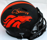 Courtland Sutton Autographed Denver Broncos Eclipse Speed Mini Helmet-Beckett W Hologram *Orange Image 1