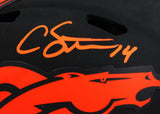 Courtland Sutton Autographed Denver Broncos Eclipse Speed Mini Helmet-Beckett W Hologram *Orange Image 2