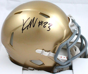 Kyren Williams Autographed Notre Dame Speed Mini Helmet-Beckett W Hologram *Black Image 1