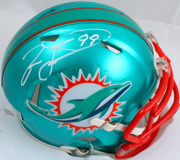 Jason Taylor Autographed Miami Dolphins Flash Speed Mini Helmet-Beckett W Hologram *White Image 1