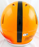 TJ Watt Autographed Pittsburgh Steelers F/S Yellow Speed Authentic Helmet-Beckett W Hologram *Black Image 4
