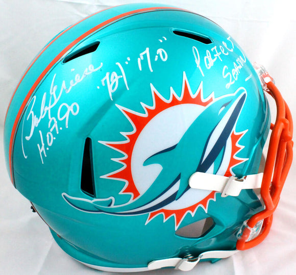 Bob Griese Autographed F/S Miami Dolphins Flash Speed Helmet w/3Insc.-Beckett W Hologram *White Image 1