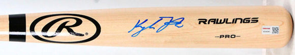 Kyle Tucker Autographed Blonde Rawlings Pro Baseball Bat- TriStar Auth Image 1